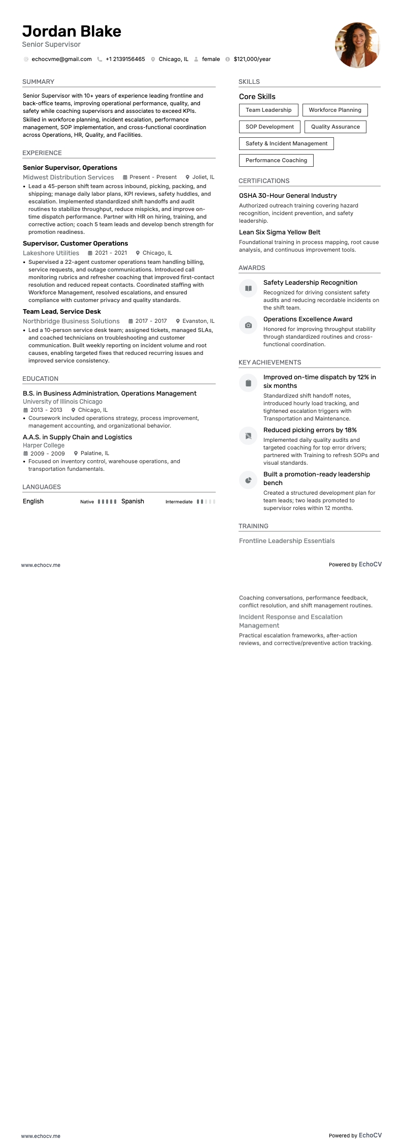 Senior Supervisor full preview