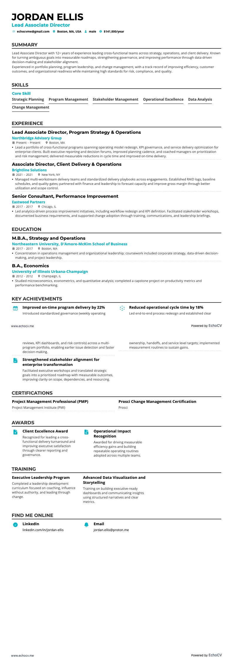 Aperçu complet de Directeur associé principal