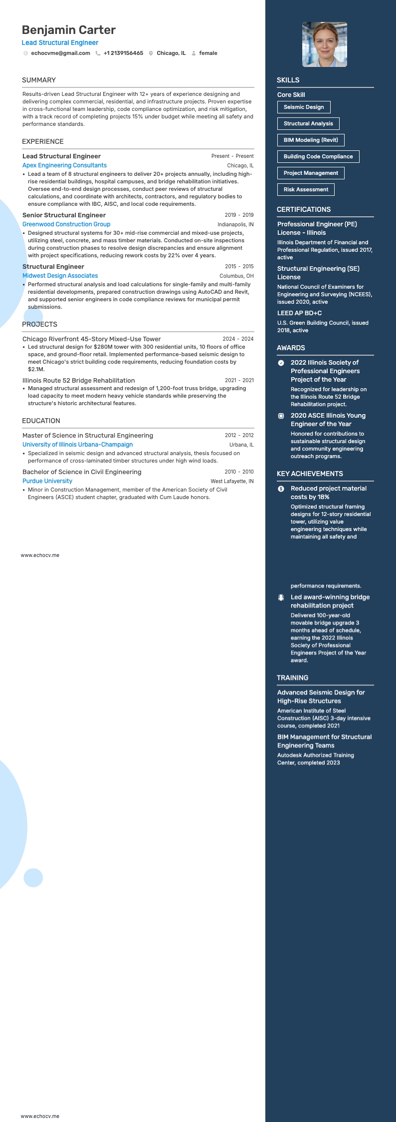 Lead Structural Engineer full preview