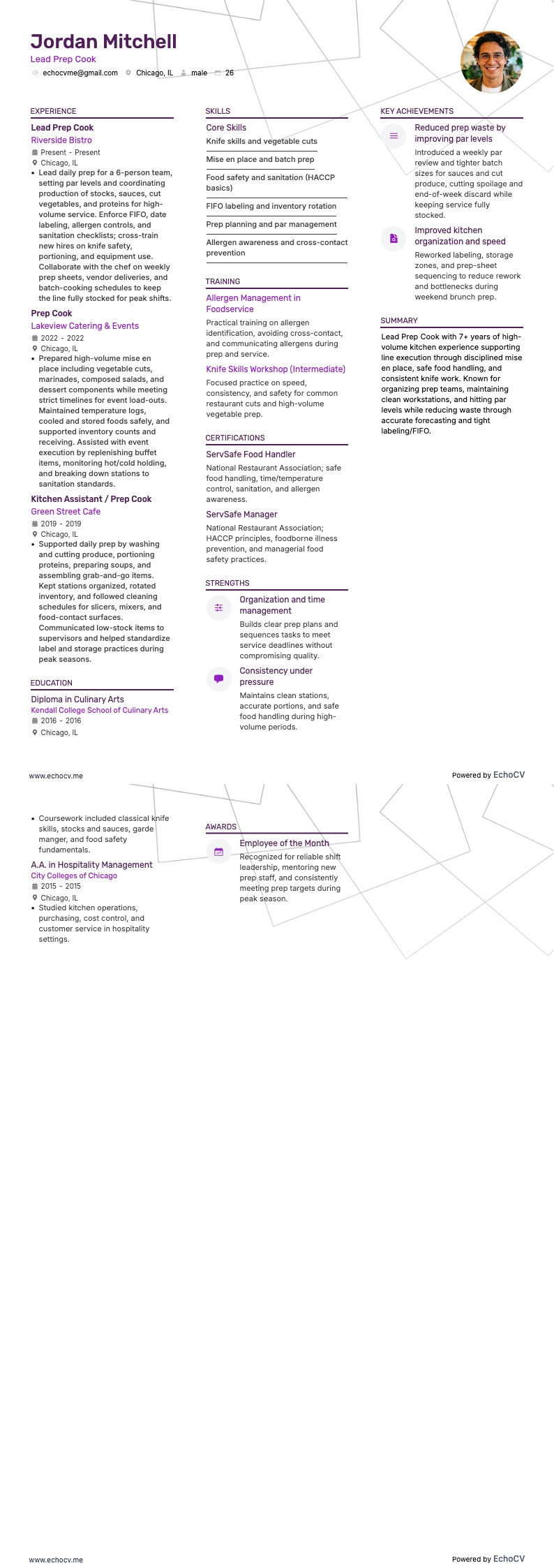 Xem trước đầy đủ Đầu bếp sơ chế chính