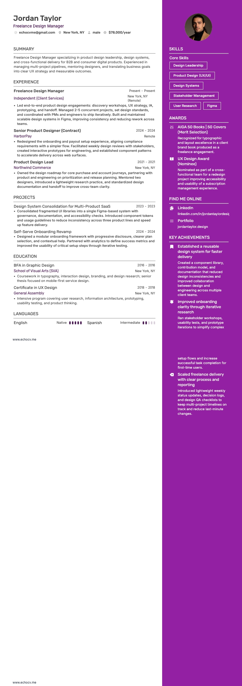 Responsable design freelance