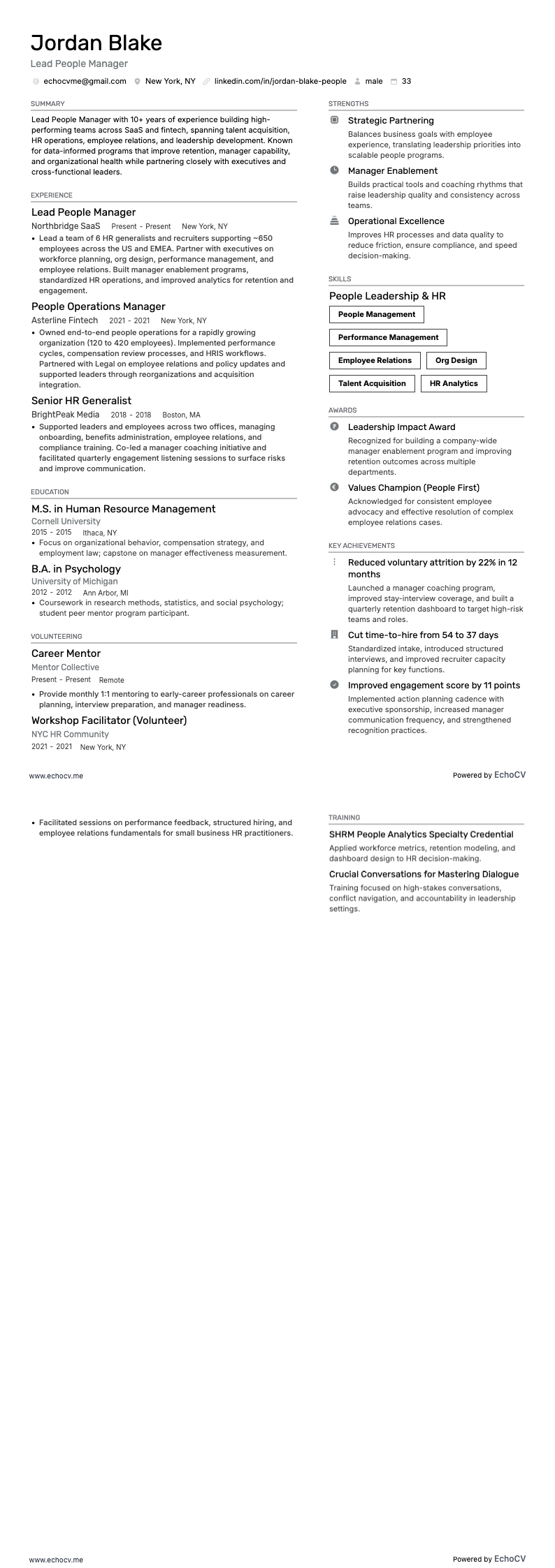 Lead People Manager full preview