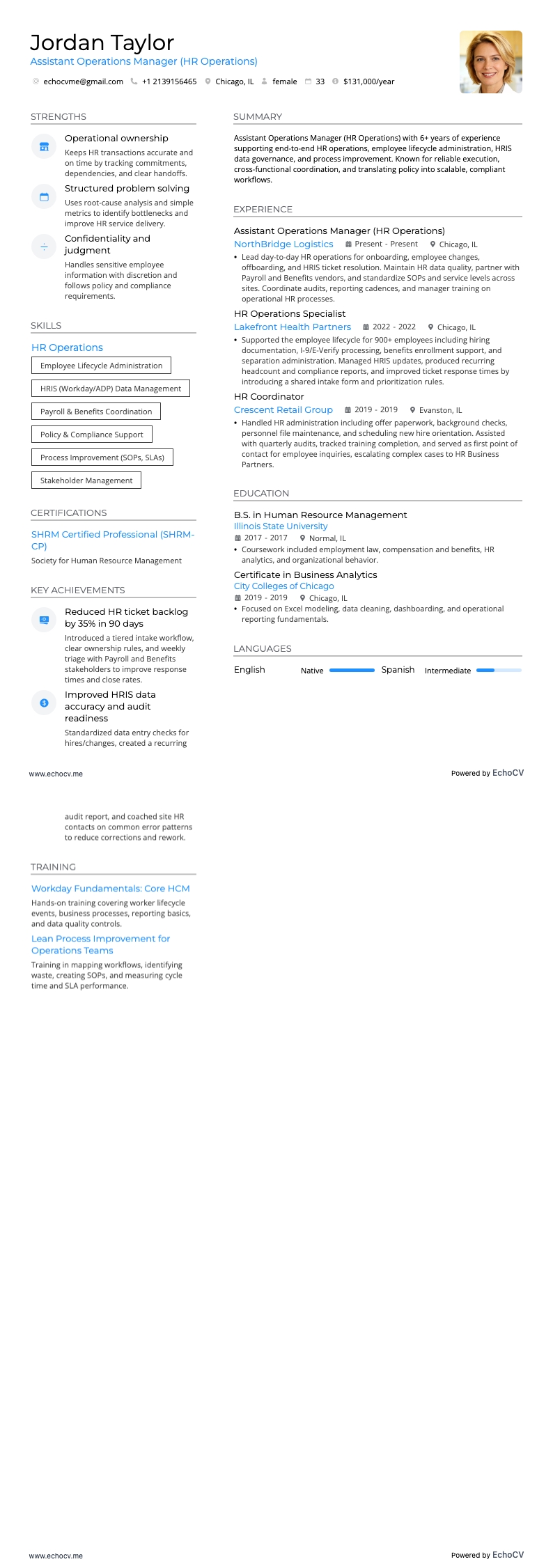 アシスタントオペレーションマネージャー（人事オペレーション） の全体プレビュー
