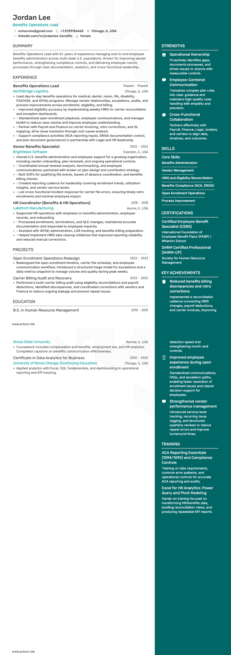 Benefits Operations Lead full preview