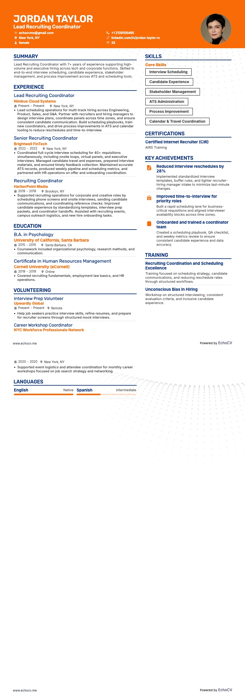 Lead Recruiting Coordinator full preview