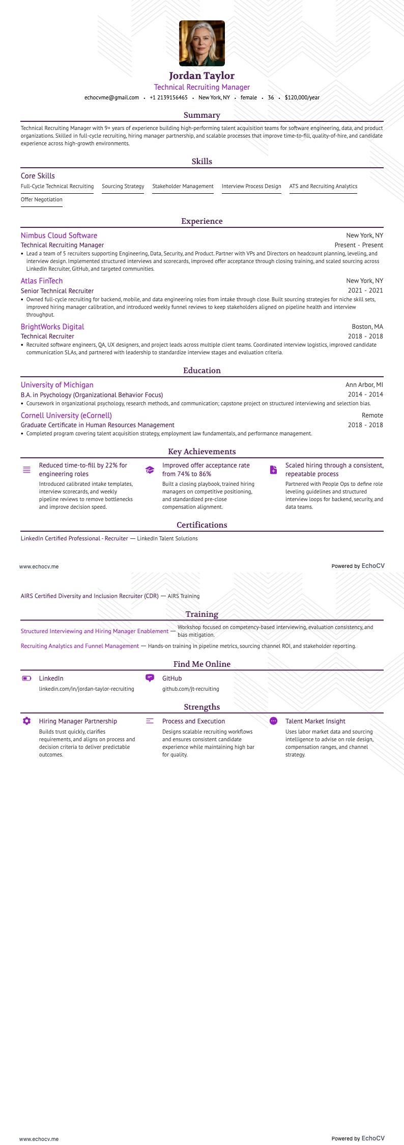 Technical Recruiting Manager full preview