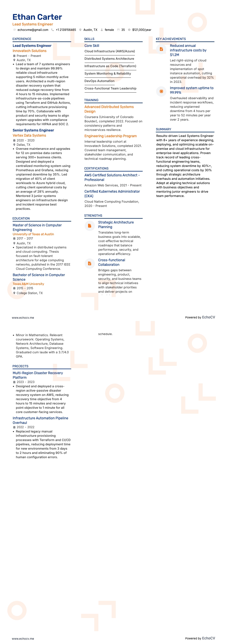 Lead Systems Engineer full preview