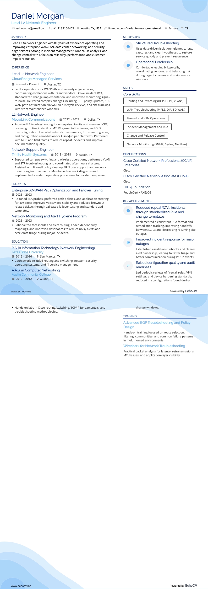 Lead L2 Network Engineer full preview