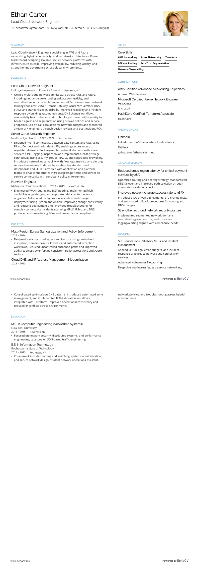 Lead Cloud Network Engineer full preview