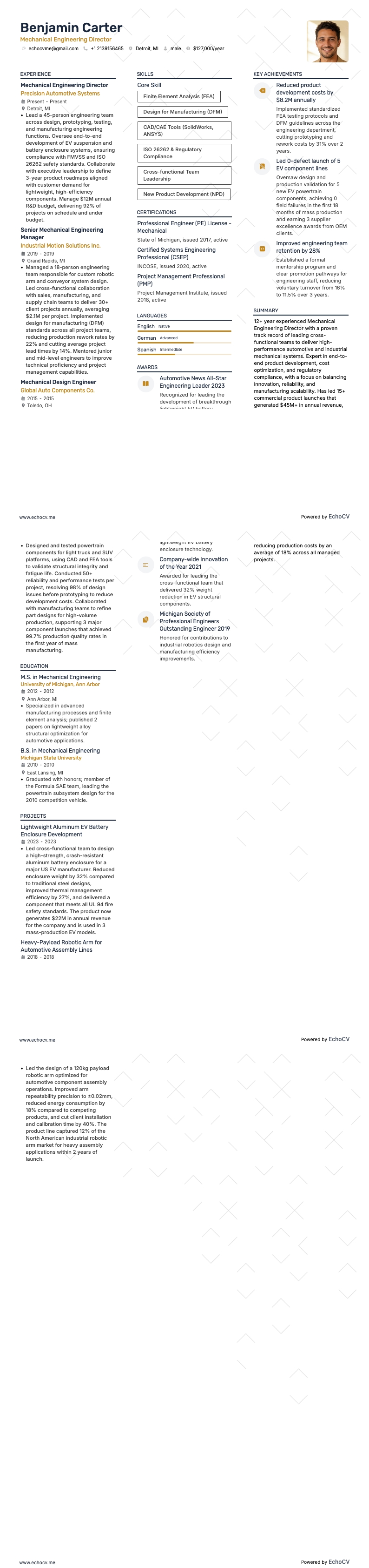 Chef för maskinteknik full förhandsvisning