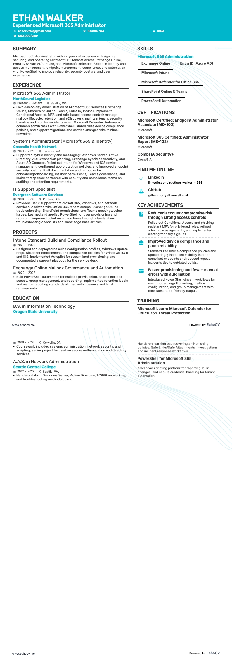 Erfahrener Microsoft 365-Administrator Vollvorschau