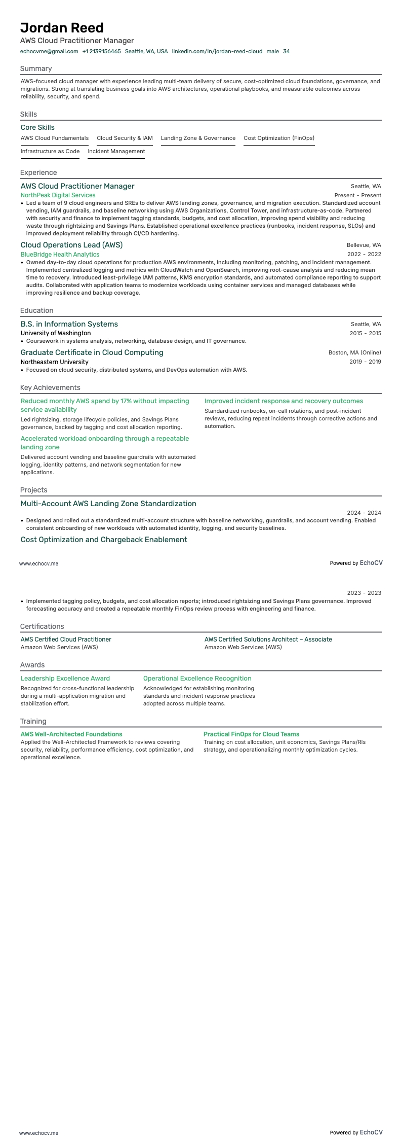 AWS Cloud Practitioner-chef full förhandsvisning