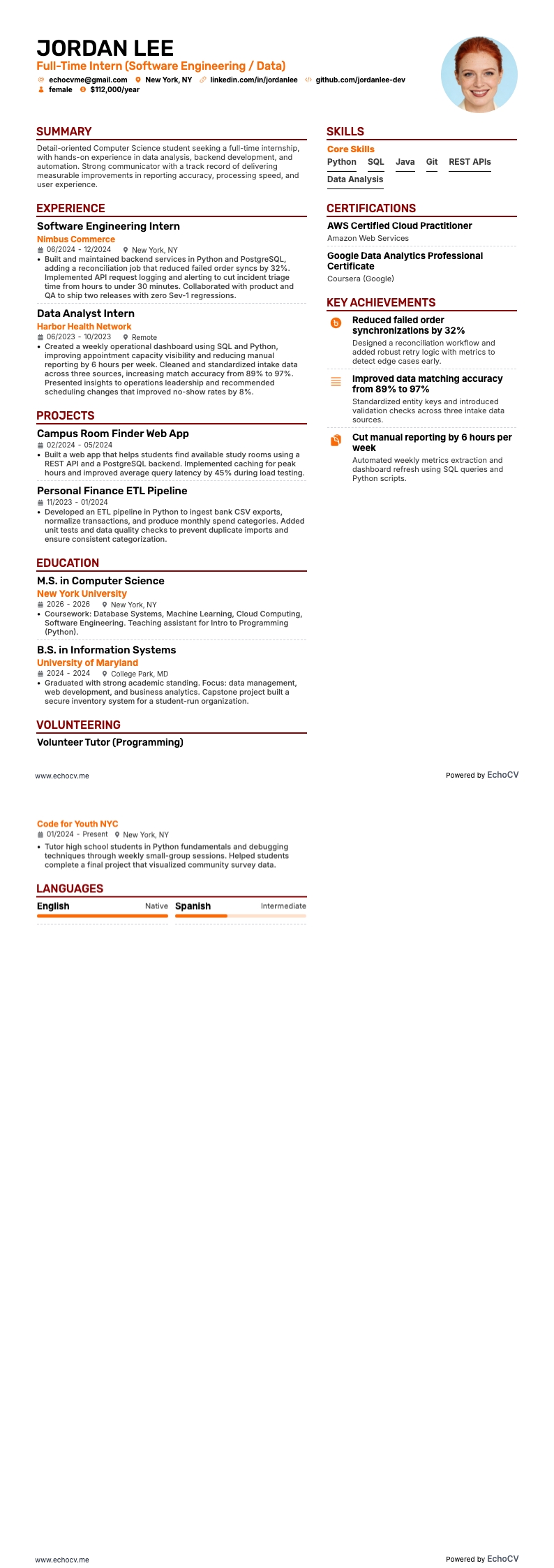 Full-Time Intern full preview