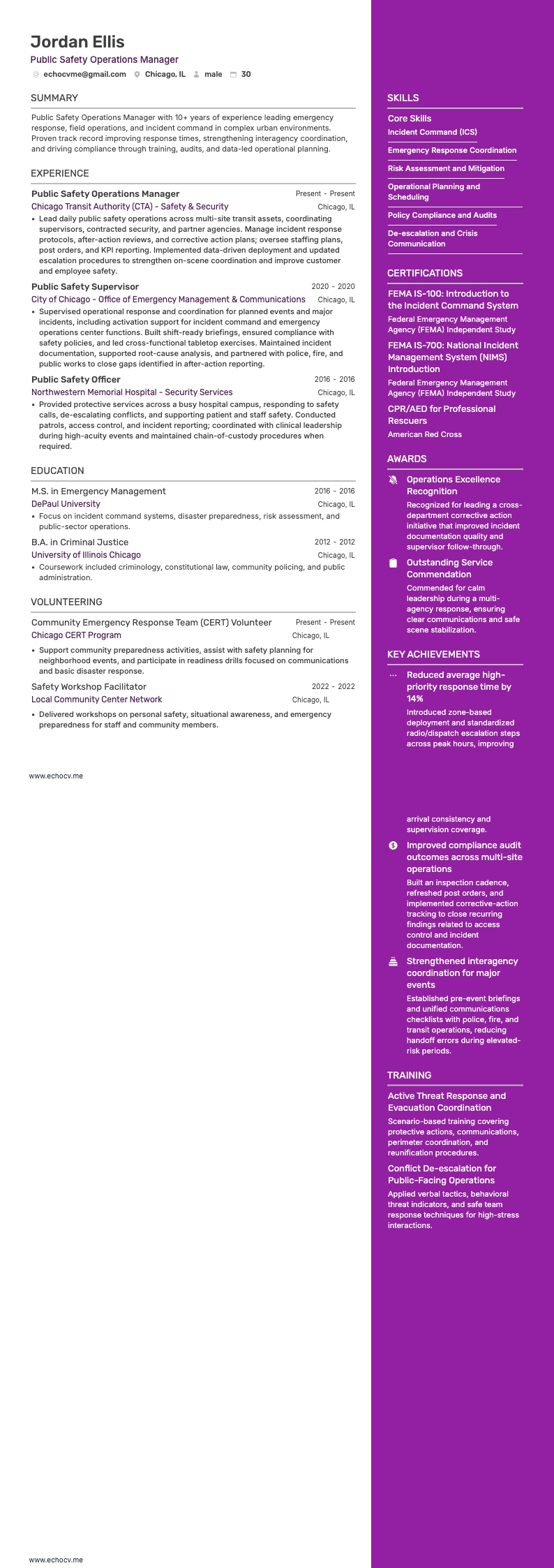 Prévia completa de Gerente de Operações de Segurança Pública