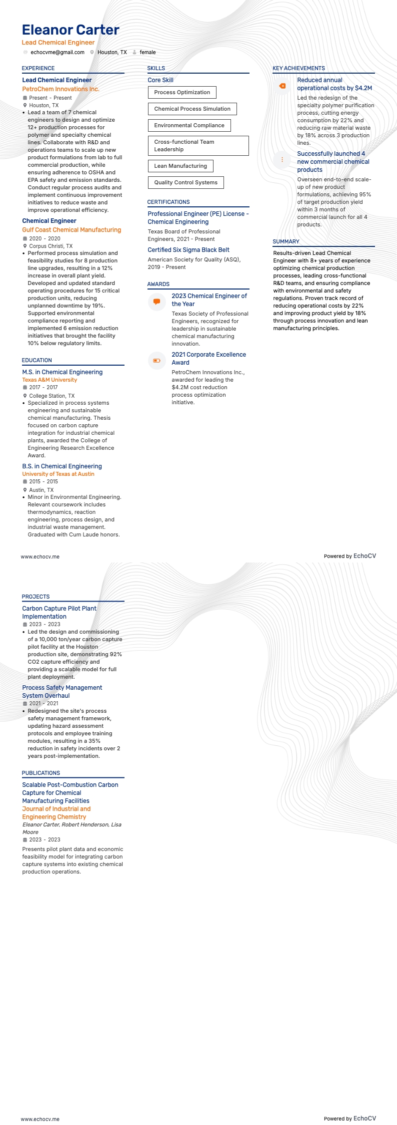 Lead Chemical Engineer full preview