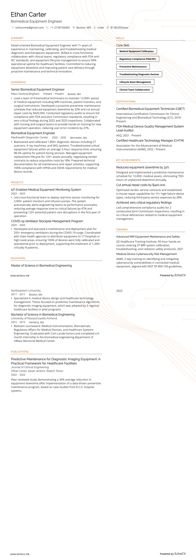 生物医学设备工程师