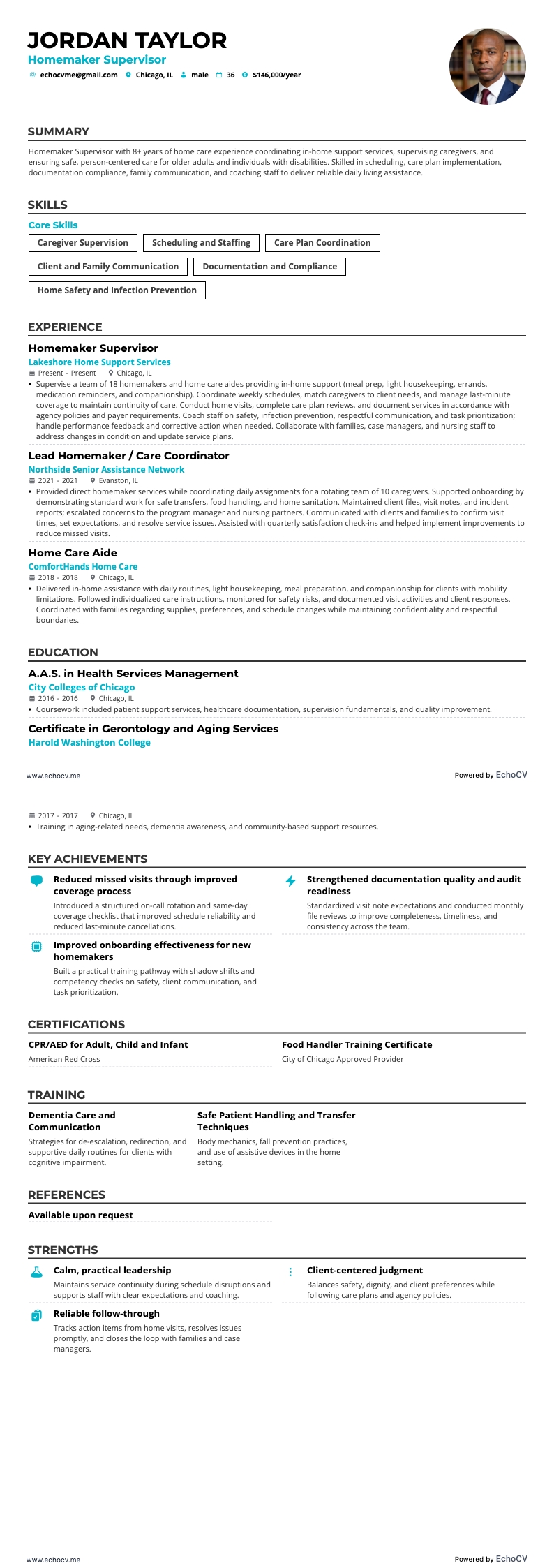 主婦・主夫 resume example