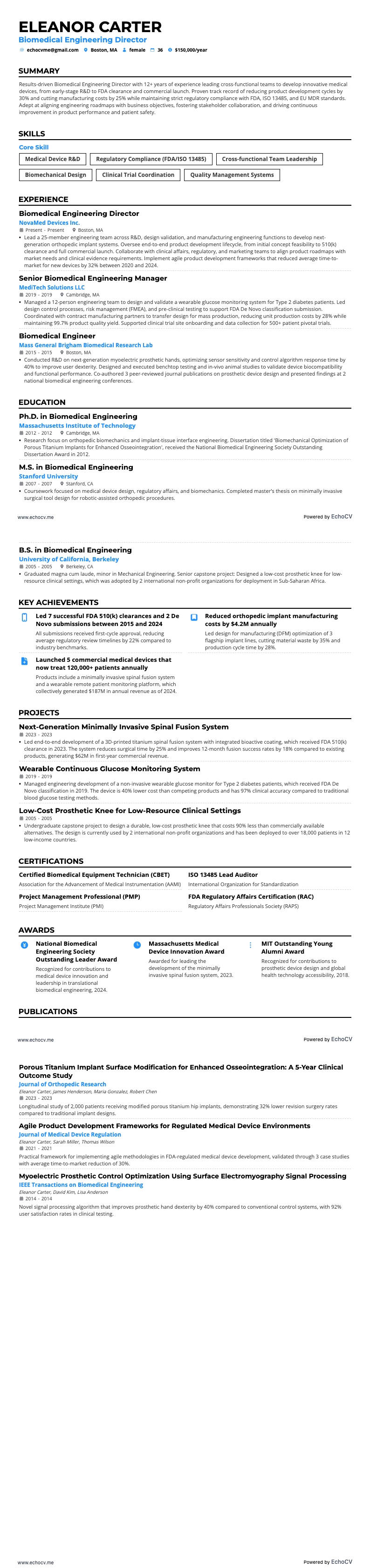生物醫學工程總監 完整預覽