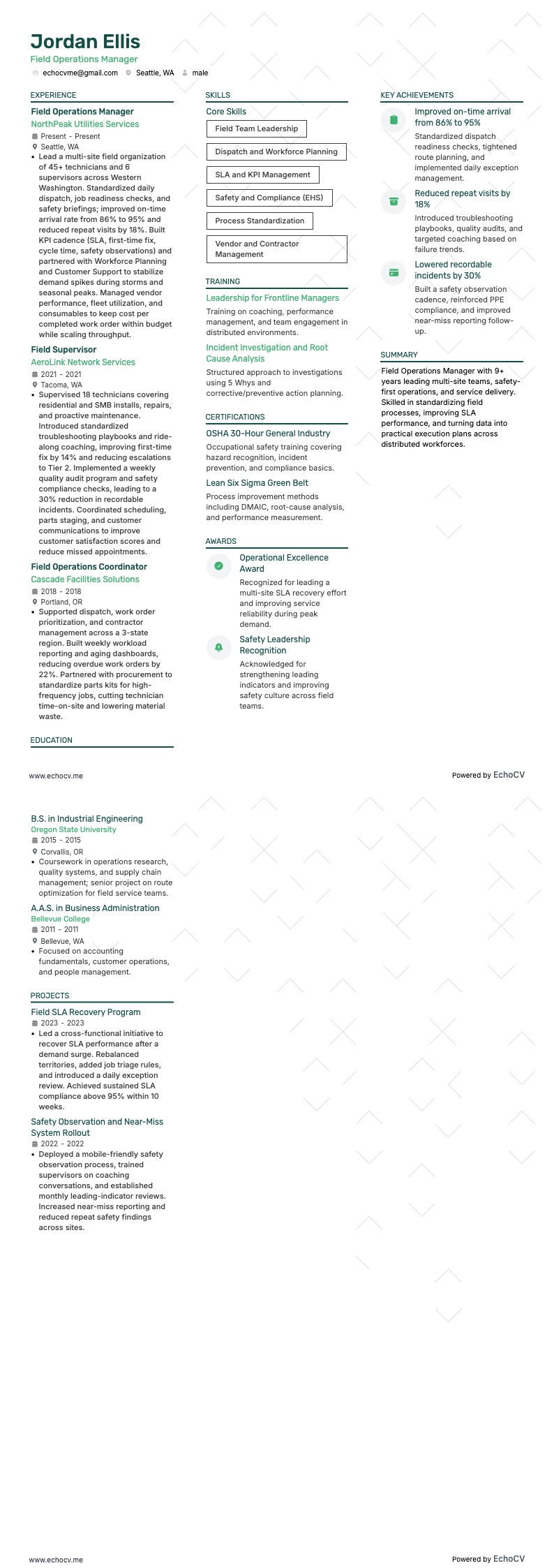 Field Operations Manager full preview