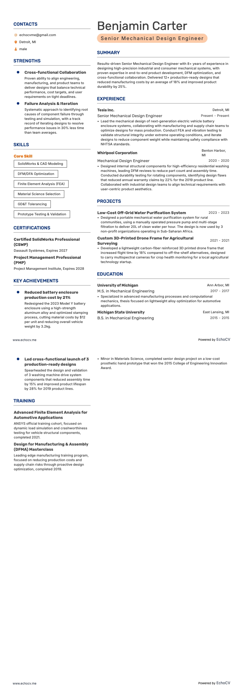 Xem trước đầy đủ Kỹ sư thiết kế cơ khí cao cấp