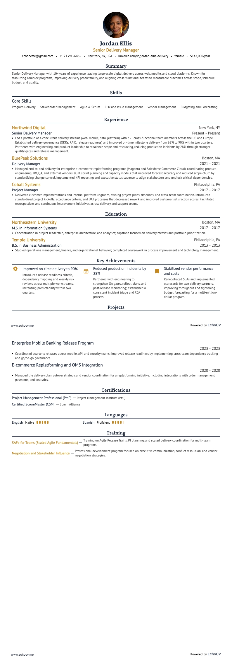 시니어 딜리버리 매니저 전체 미리보기