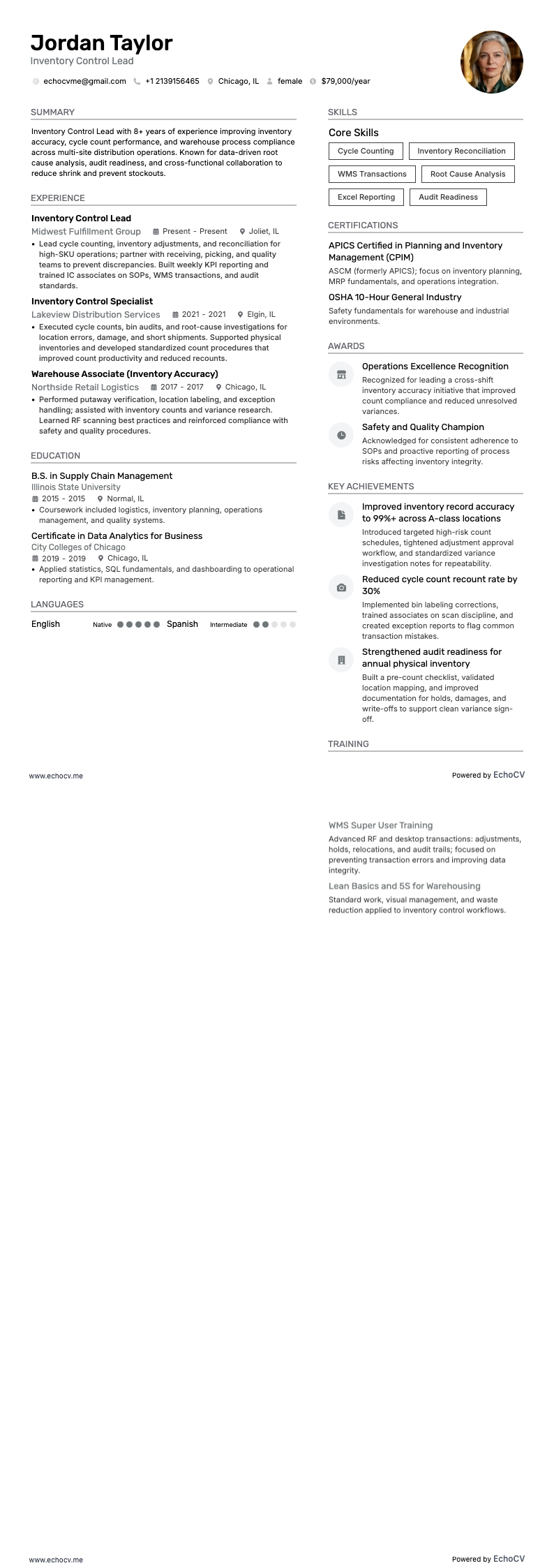 Inventory Control Lead full preview