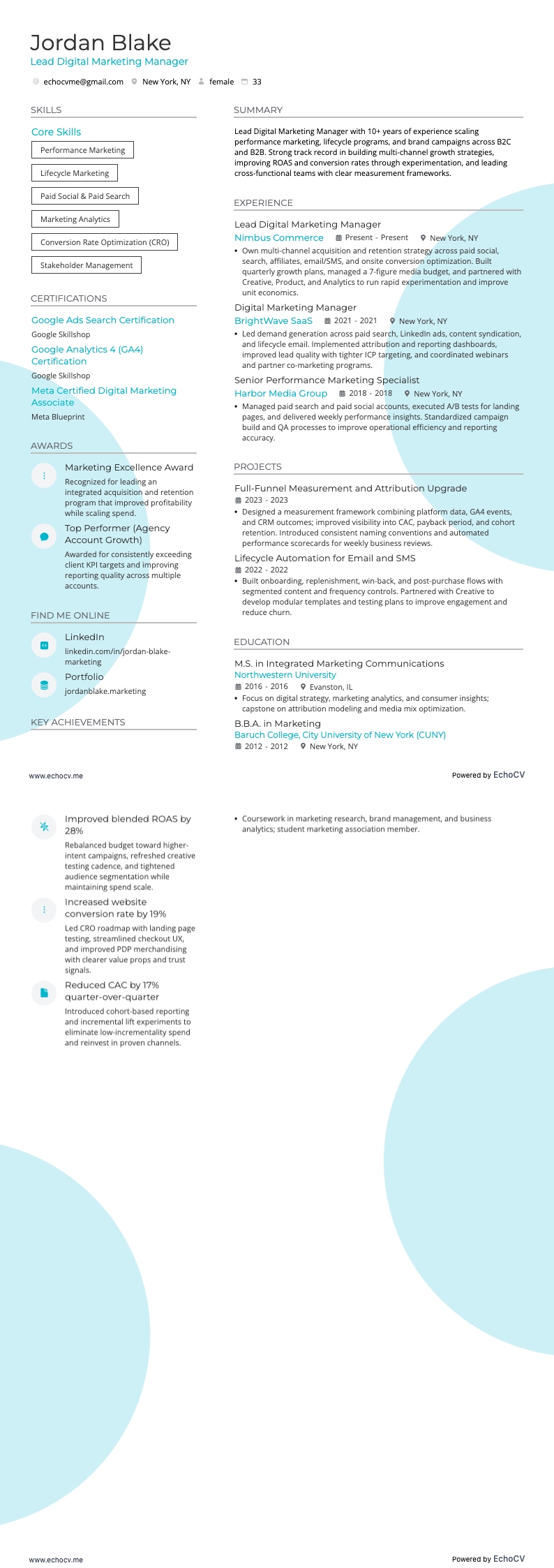 Lead Digital Marketing Manager full preview