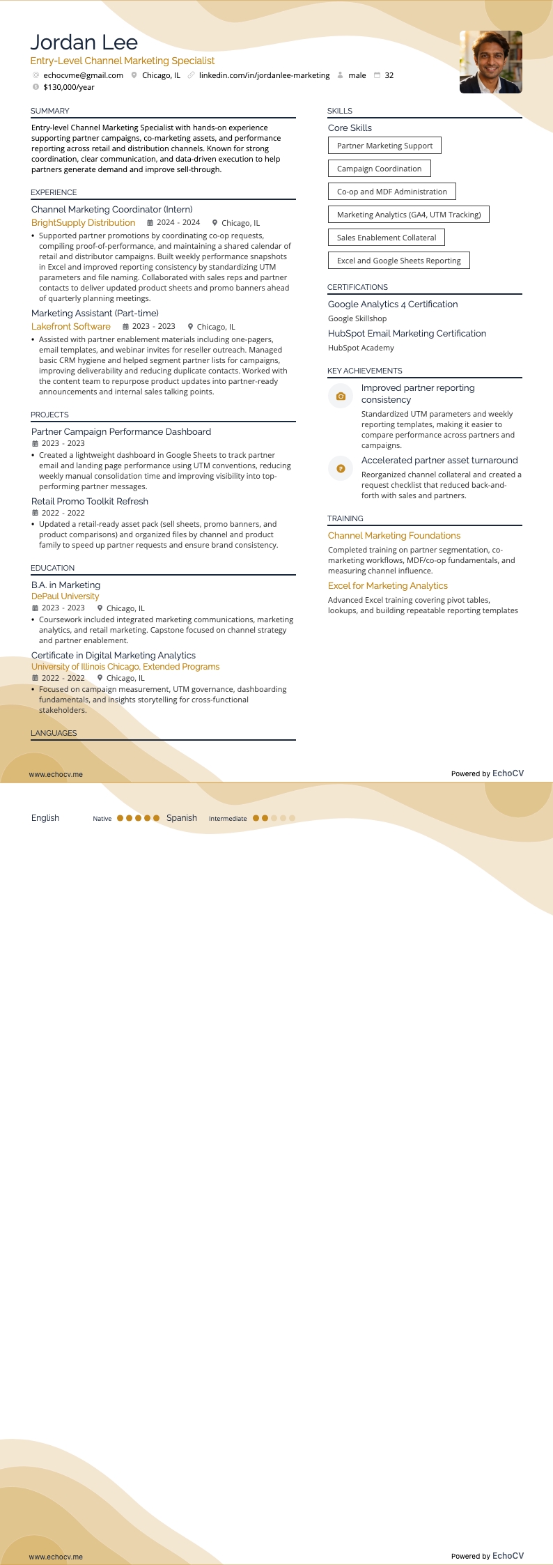 Entry-Level Channel Marketing Specialist full preview