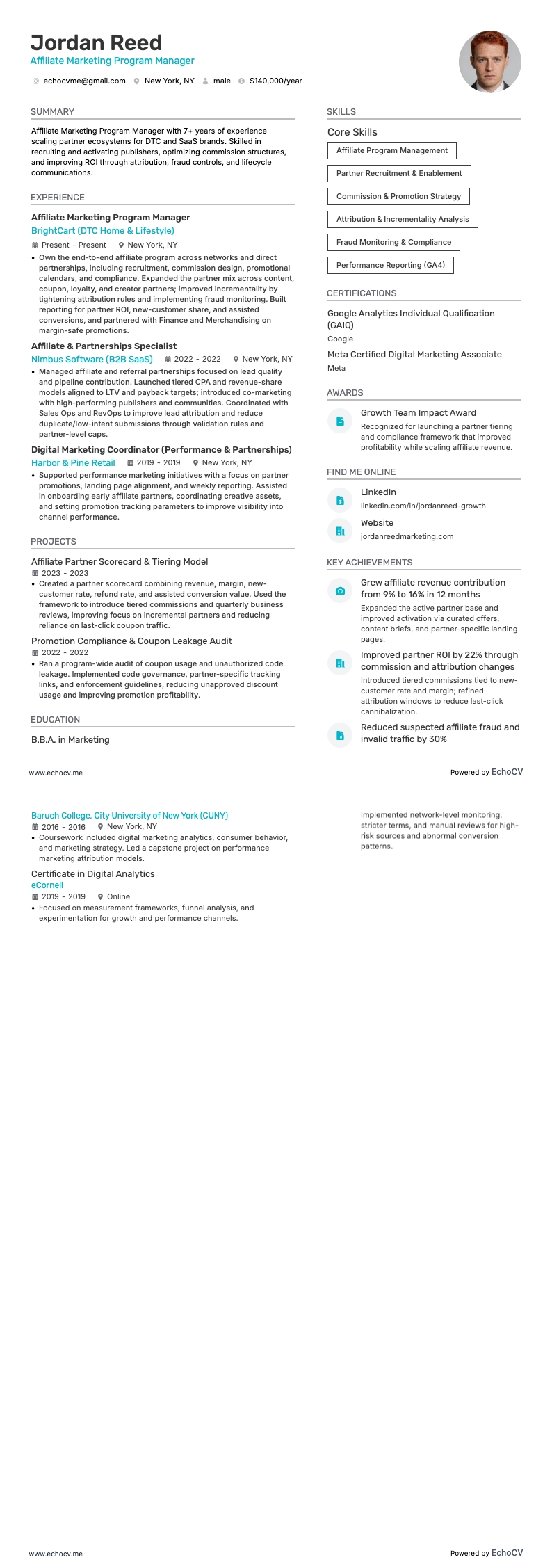 Affiliate Marketing Program Manager full preview