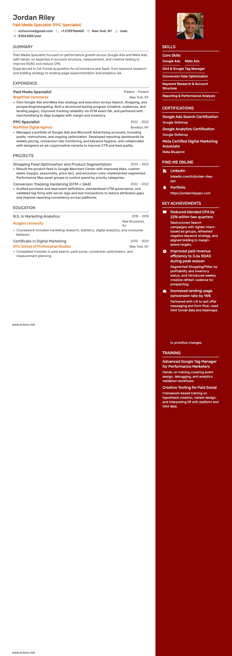 付費媒體專員 完整預覽