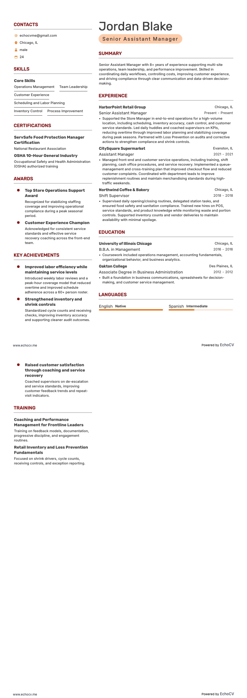 Responsable adjoint principal