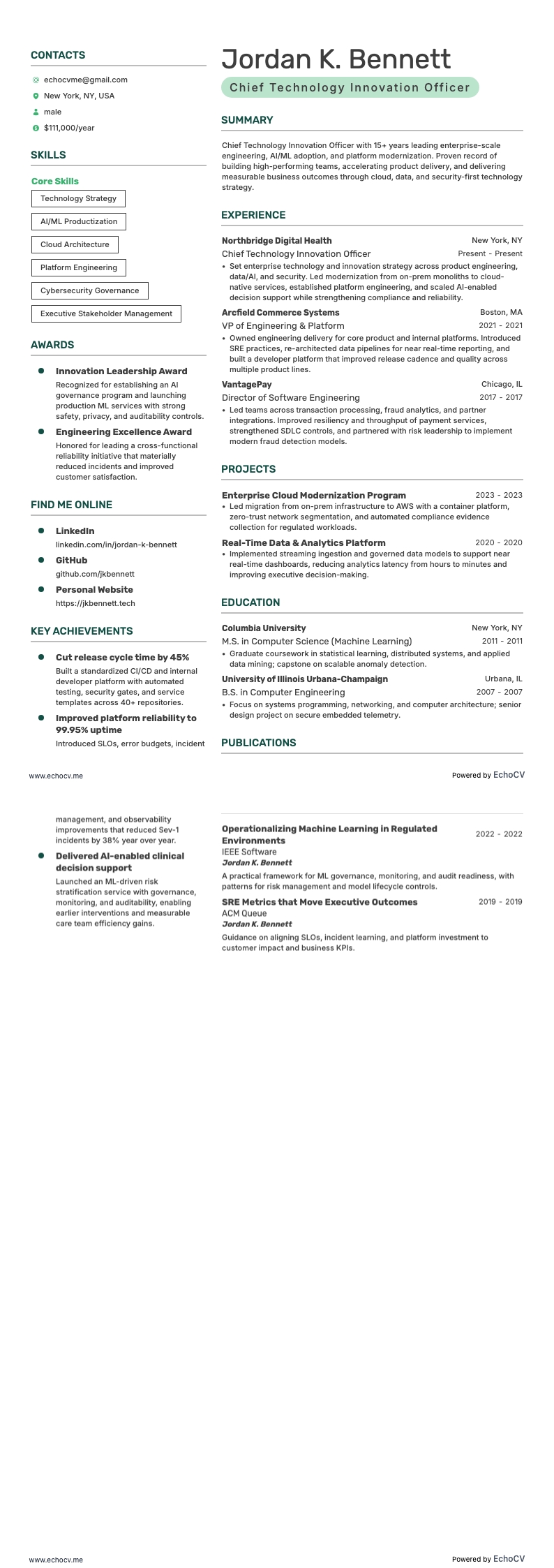 Direttore dell’innovazione tecnologica