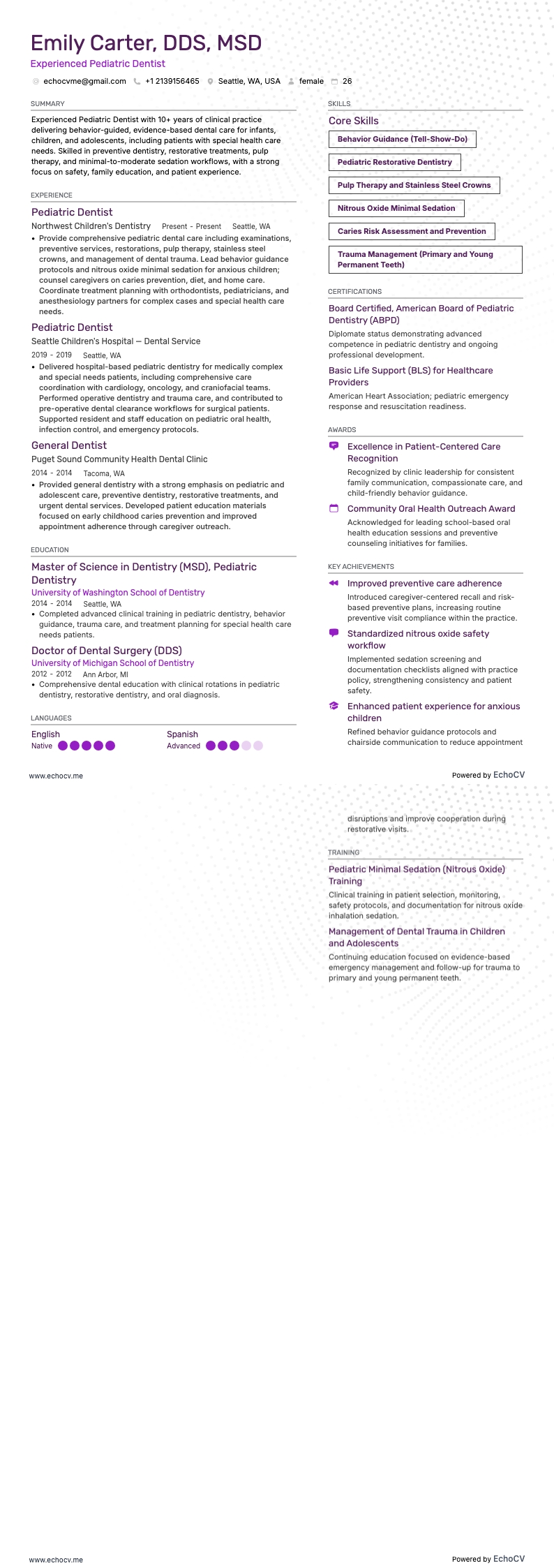 Experienced Pediatric Dentist full preview