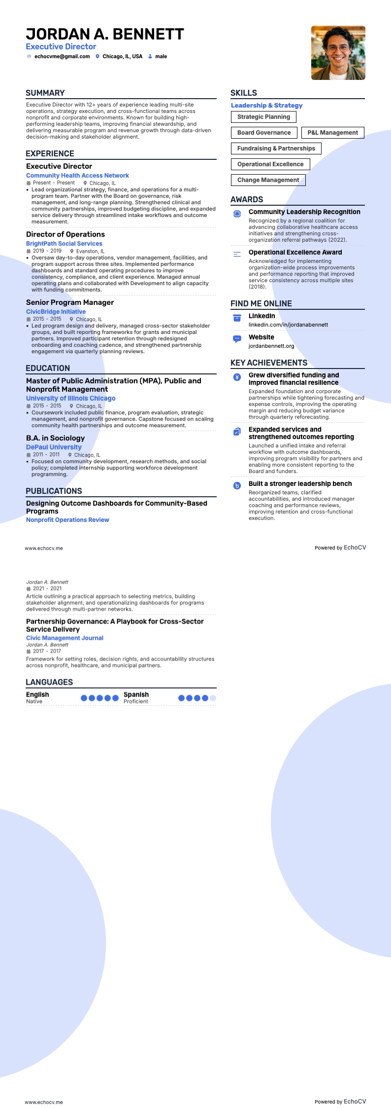 전무이사 example resume