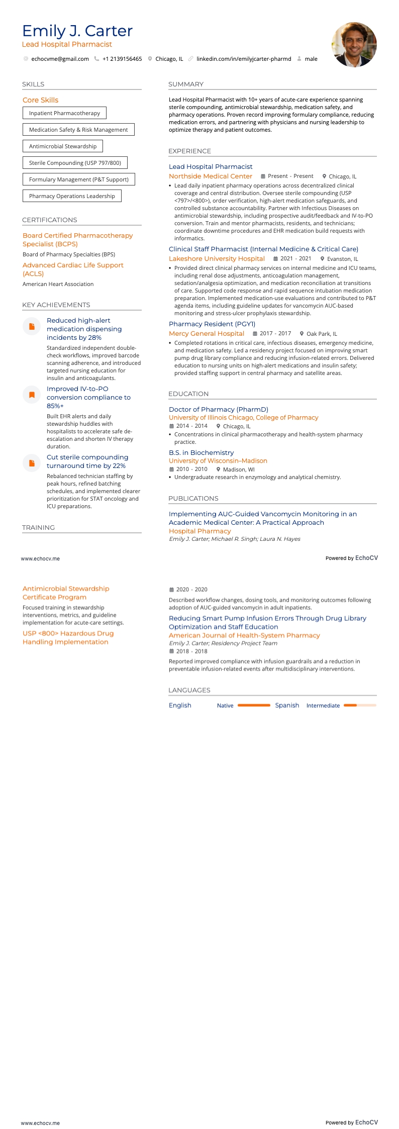 Lead Hospital Pharmacist full preview