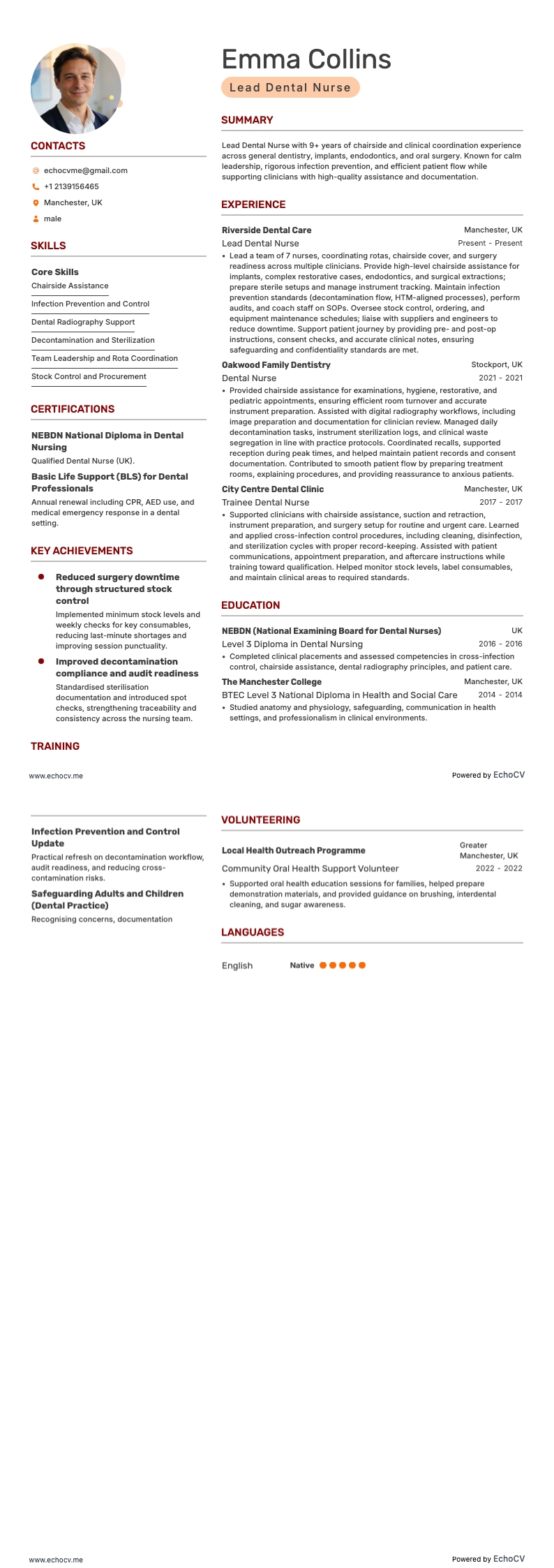 Lead Dental Nurse full preview