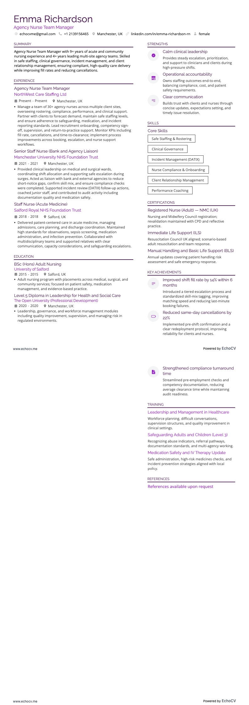 Xem trước đầy đủ Quản lý nhóm điều dưỡng hợp đồng