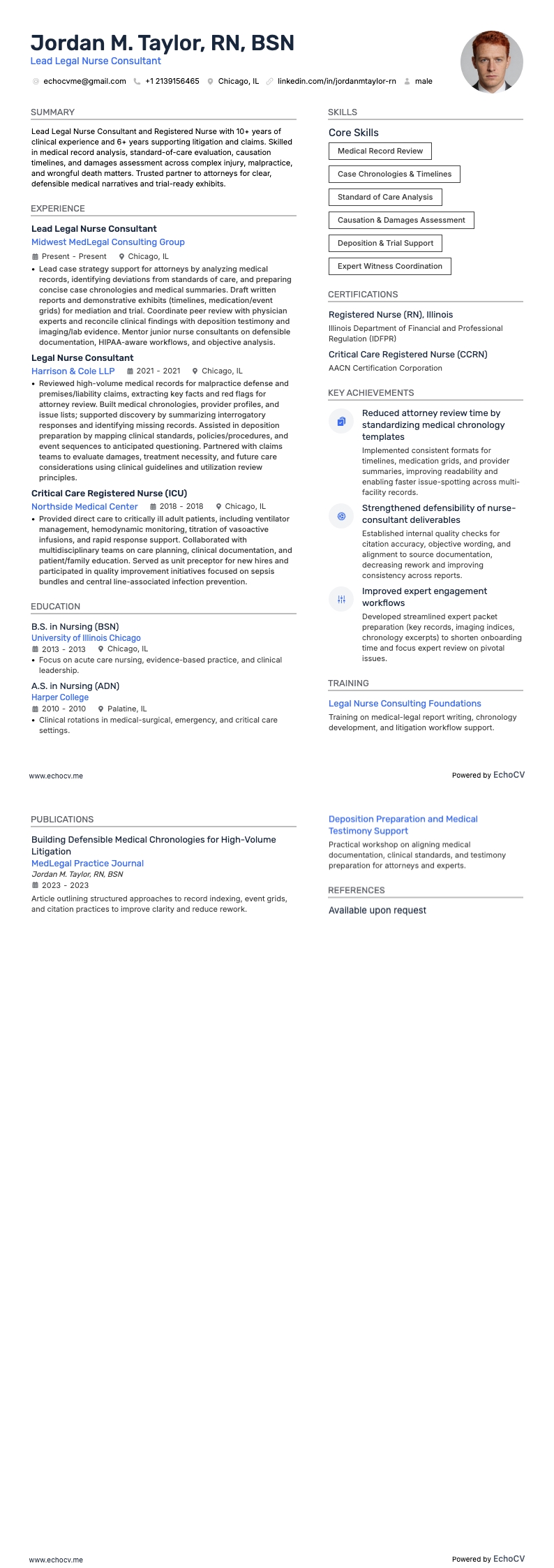 Lead Legal Nurse Consultant full preview