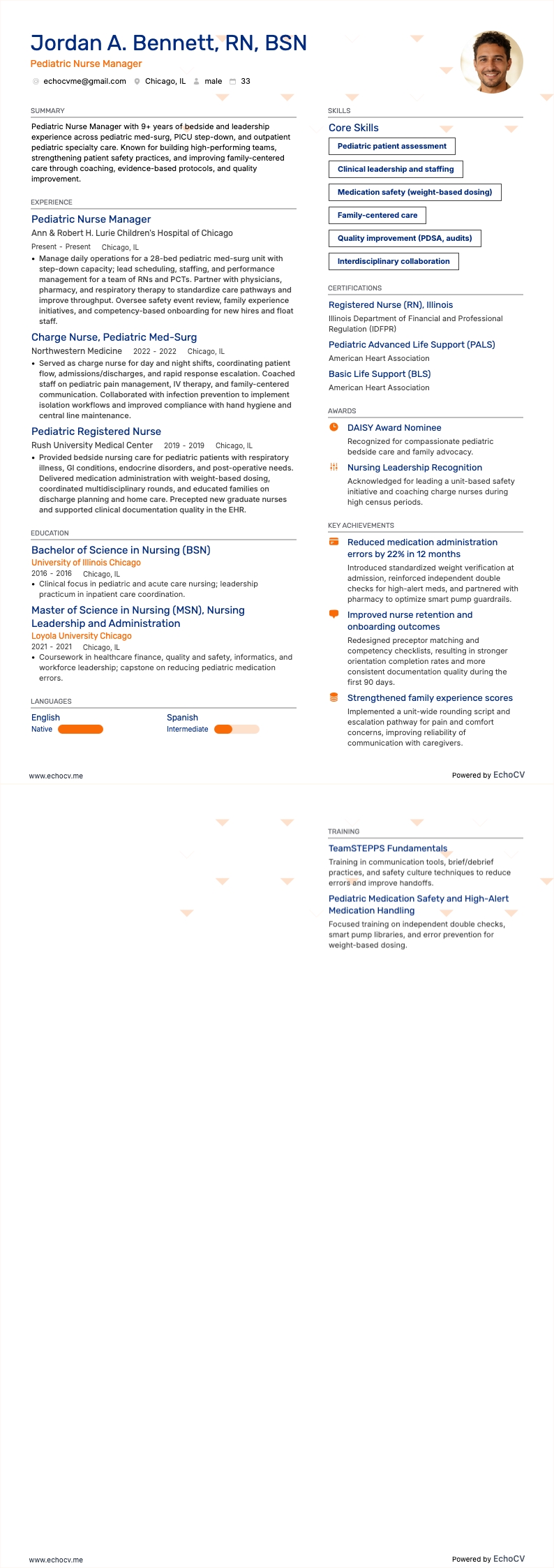 Responsabile infermieristico pediatrico