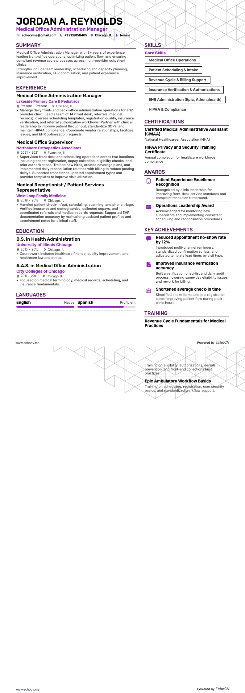 Medical Office Administration Manager full preview