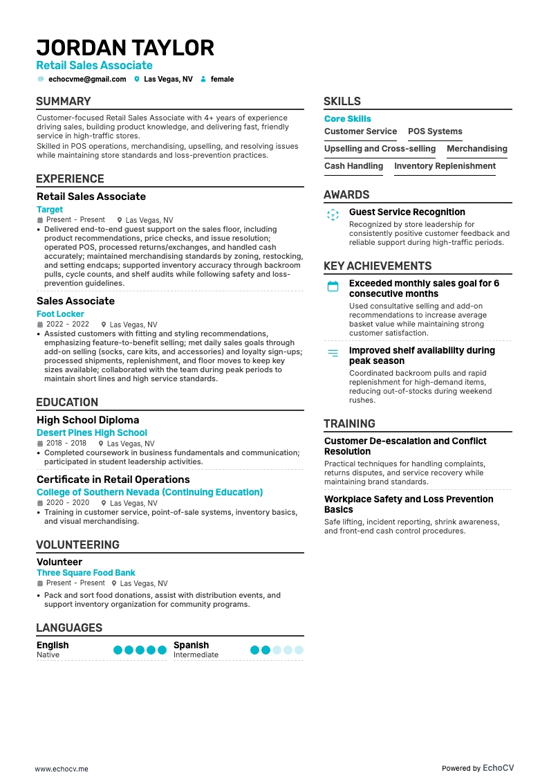 Ohne Abschluss resume example