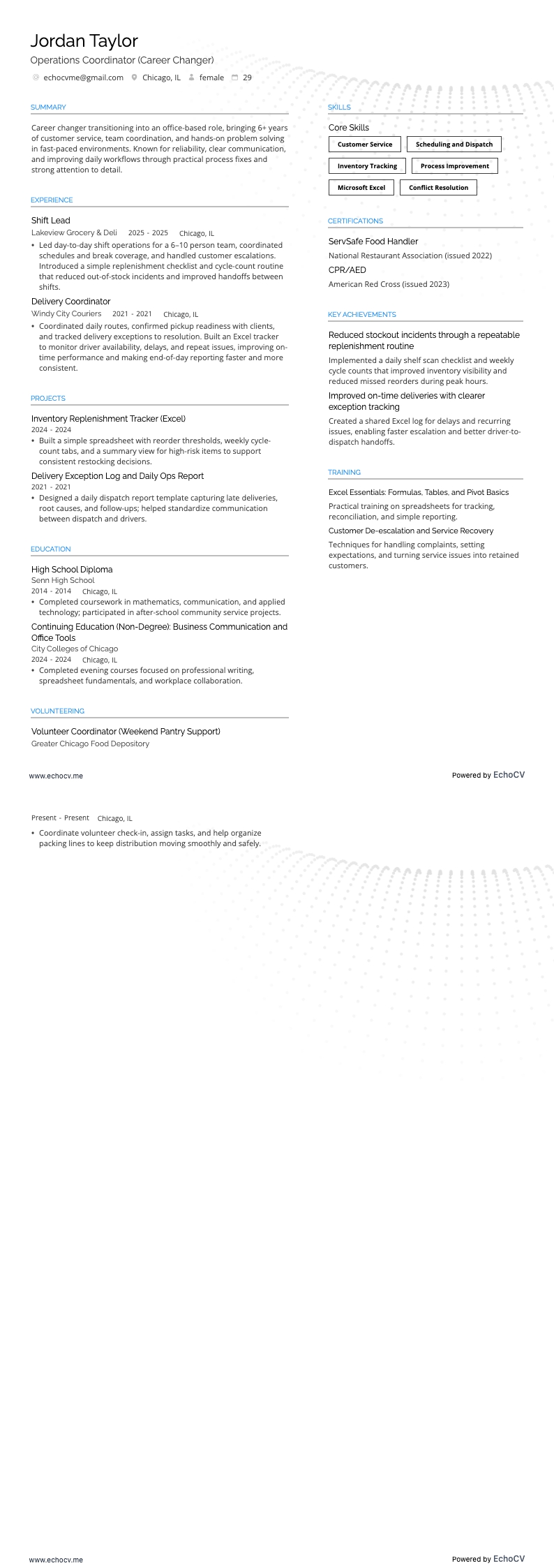 轉職（無學位）