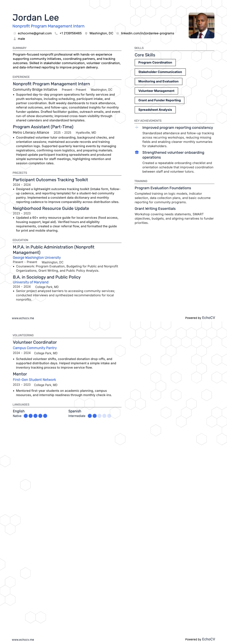 비영리 프로그램 관리 인턴