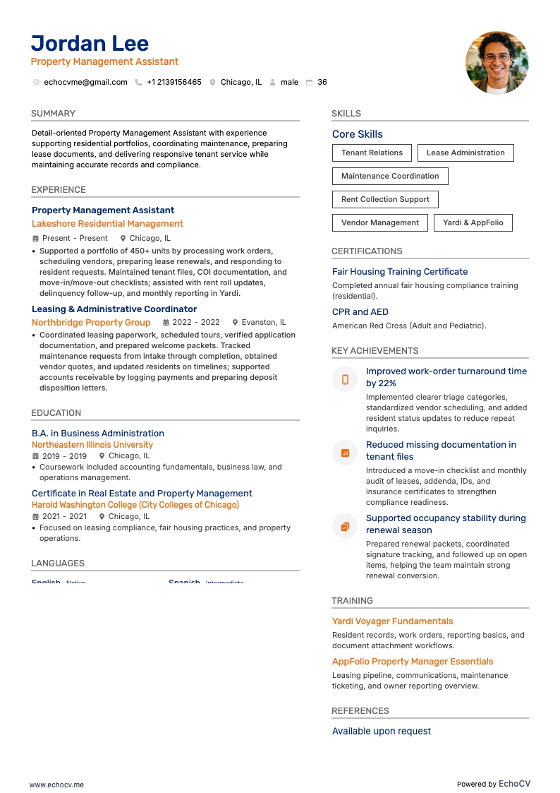 Assistente de gestão imobiliária