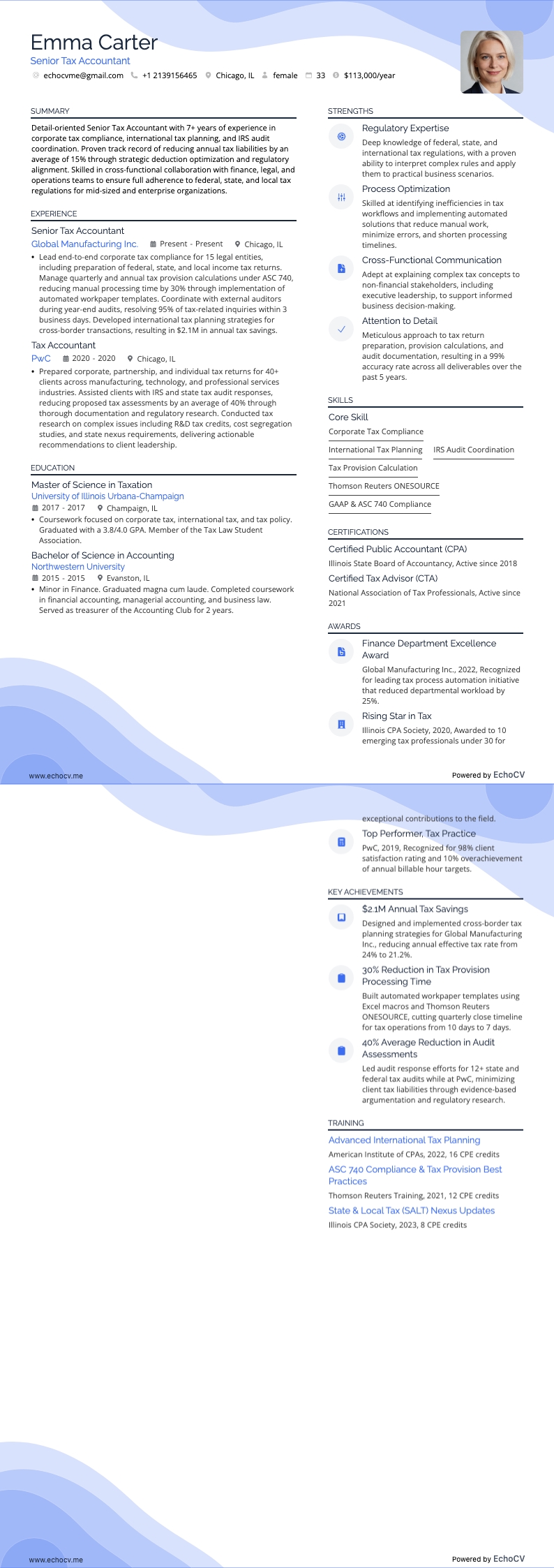 シニア税務会計士 の全体プレビュー