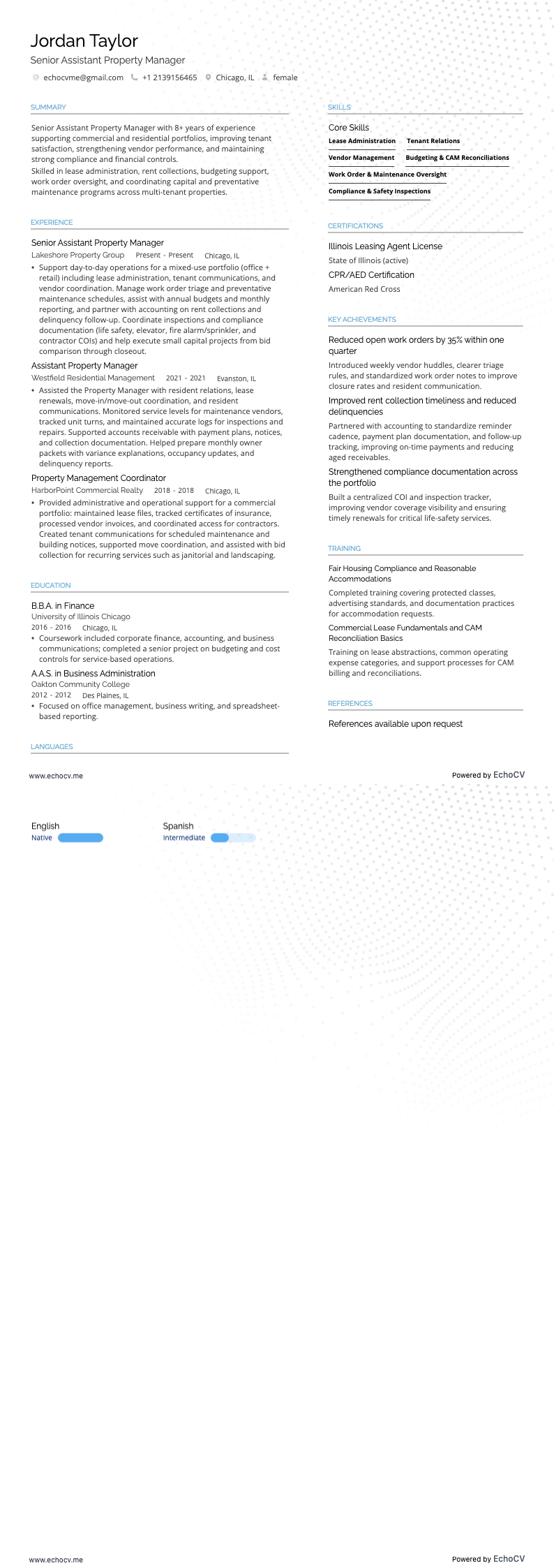 Senior Assistant Property Manager full preview