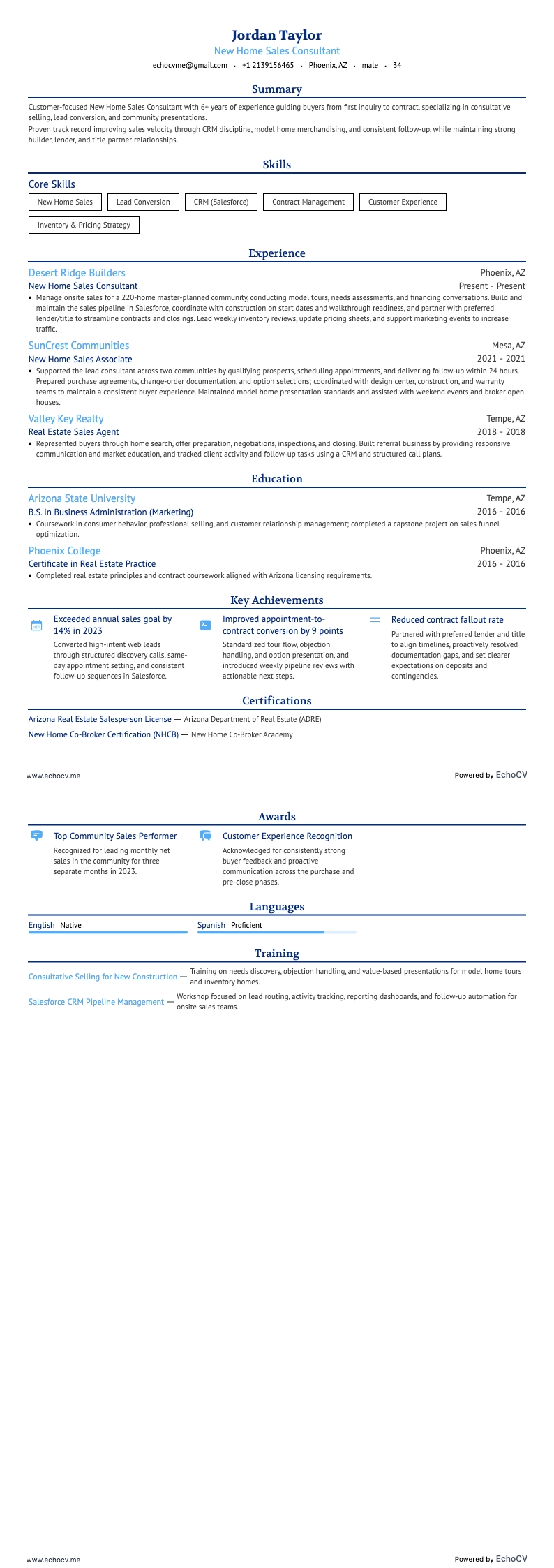 New Home Sales Consultant full preview