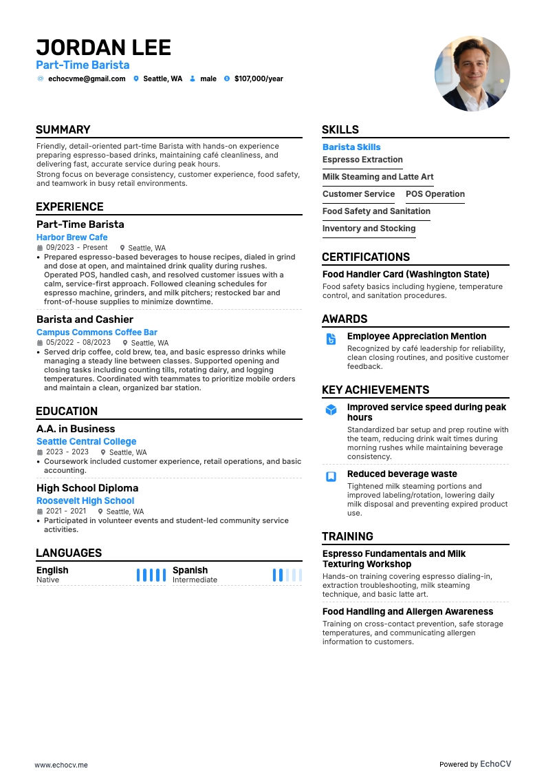 Part-Time Barista full preview