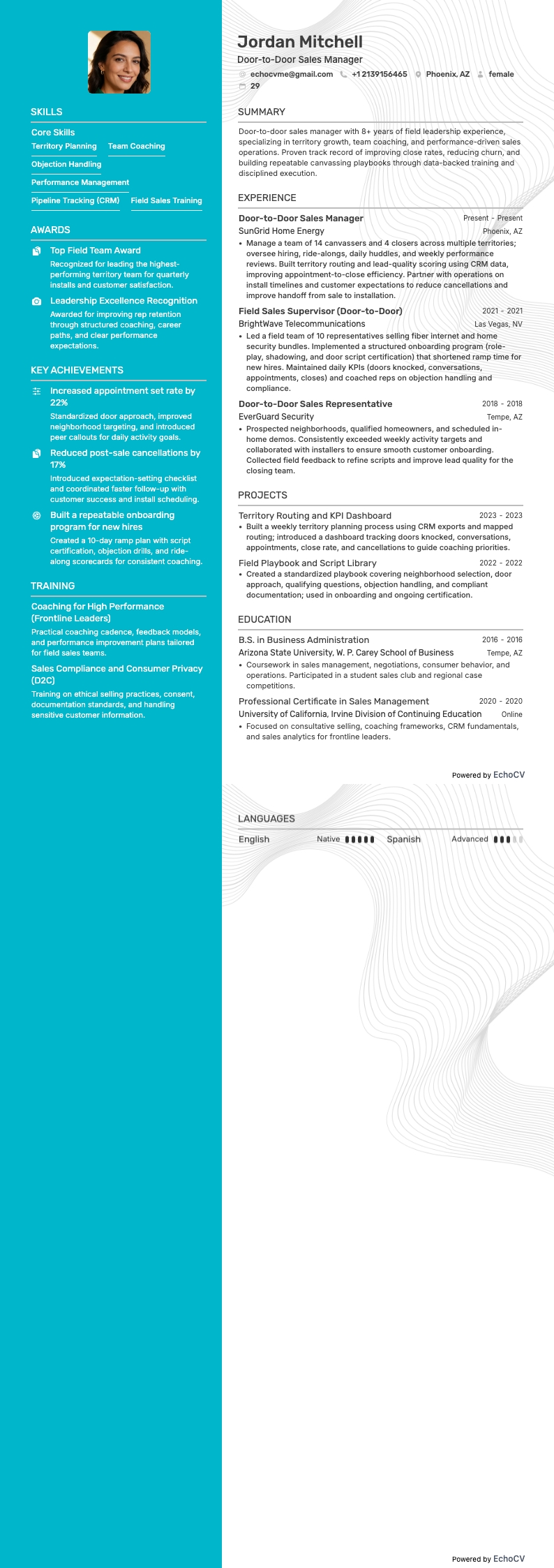 Door-to-Door Sales Manager full preview