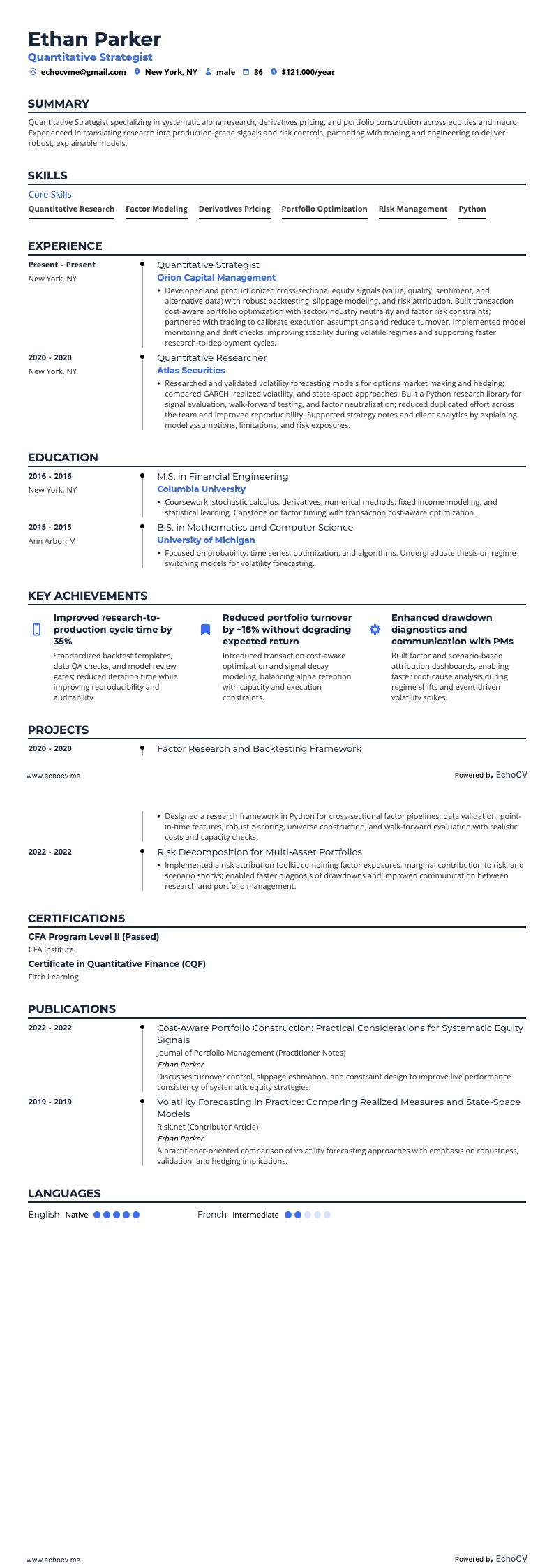 Estratega cuantitativo